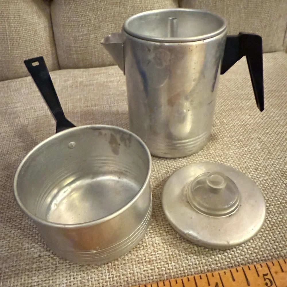 VTG Child’s Silver Coffee Pot and cooking Pot